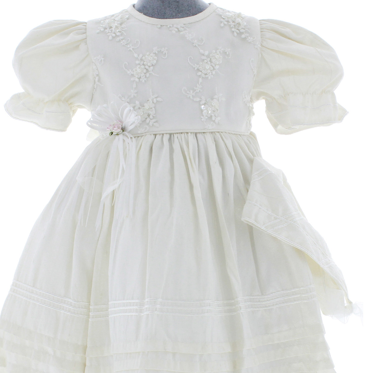 Foto 4 | Vestido Para Niña Bautizo Chicos Olé 2823 Blanco Con Moño