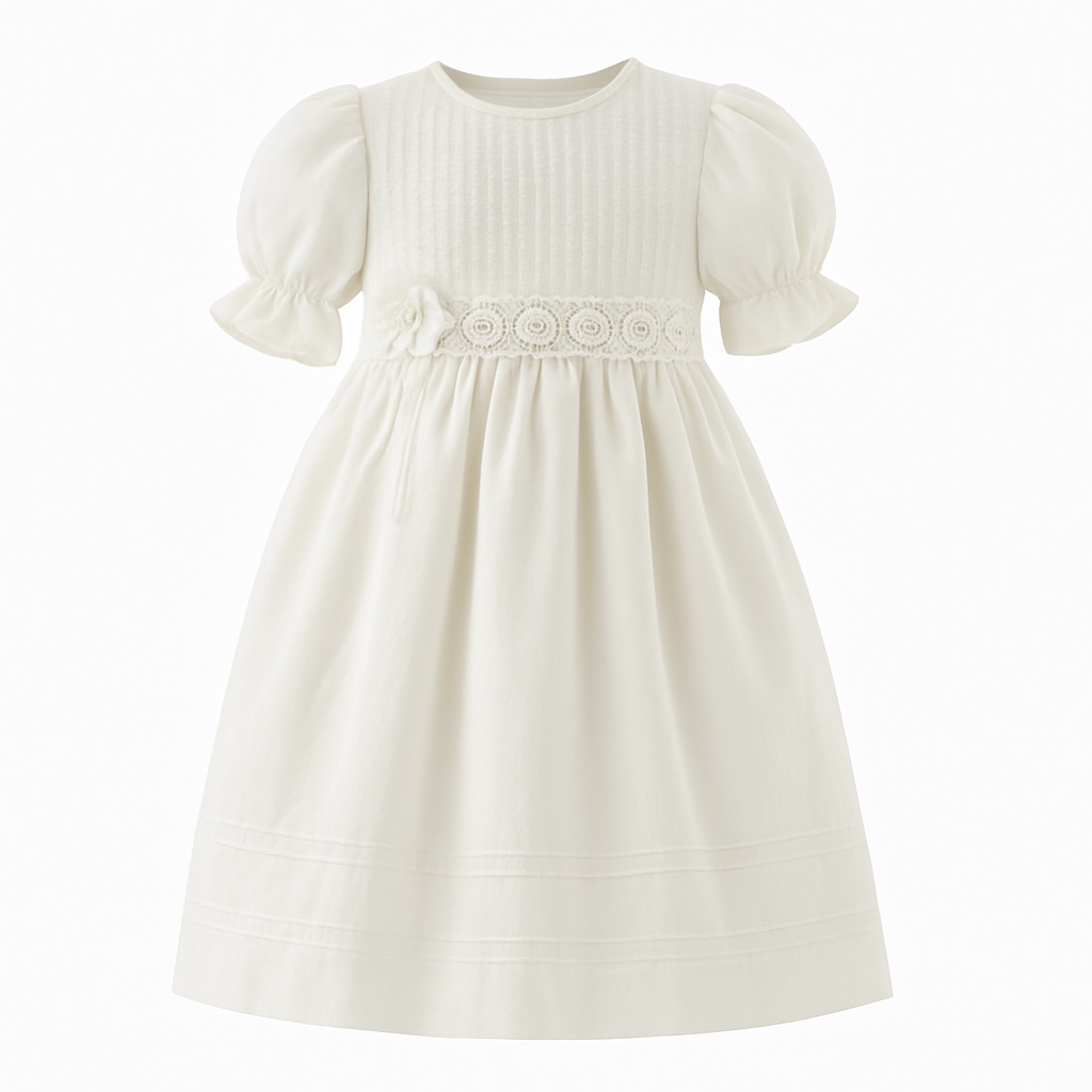 Foto 1 | Vestido Para Niña Bautizo Chicos Olé 2824 Marfil Elegante