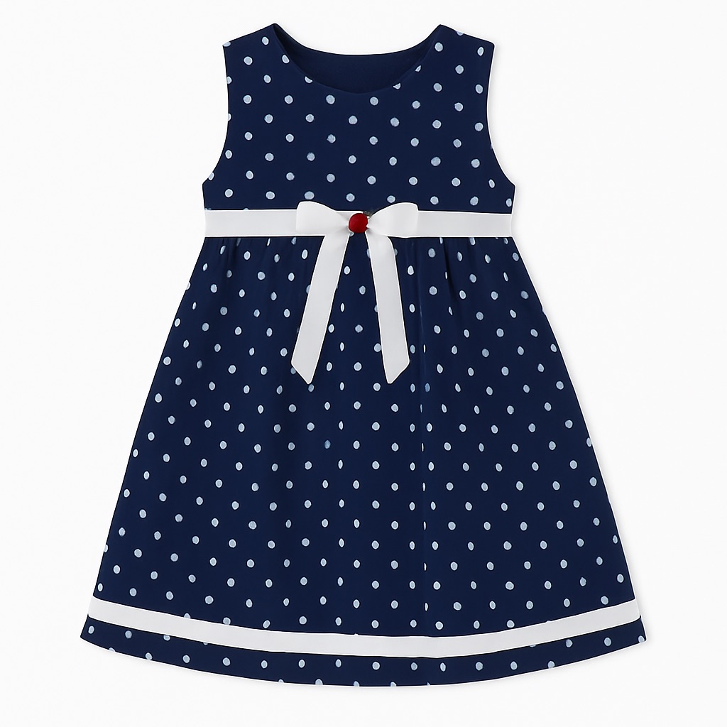 Foto 2 pulgar | Vestido Para Niña Chicos Olé 2887 Azul Manga Corta