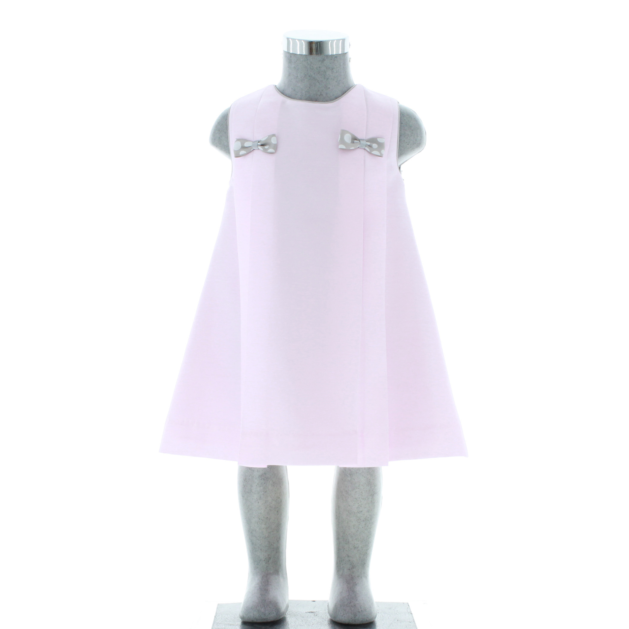 Foto 3 pulgar | Vestido Para Niña Chicos Olé 2888 Rosa Sin Manga Con Moños
