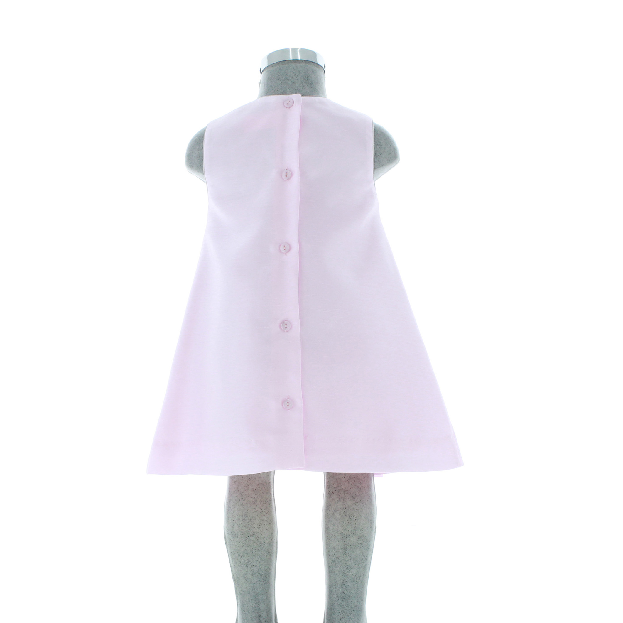 Foto 4 pulgar | Vestido Para Niña Chicos Olé 2888 Rosa Sin Manga Con Moños