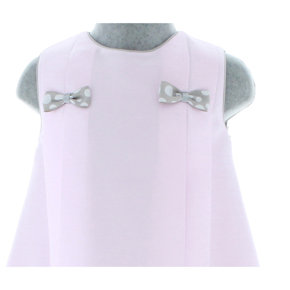 Foto 5 pulgar | Vestido Para Niña Chicos Olé 2888 Rosa Sin Manga Con Moños