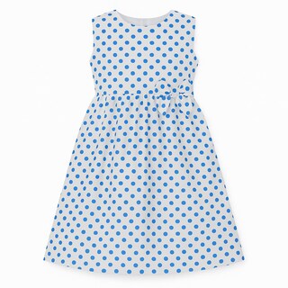 Foto 1 | Vestido Para Niña Chicos Olé 3006 Blanco Con Puntos Azules