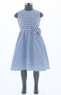 Foto 2 | Vestido Para Niña Chicos Olé 3006 Blanco Con Puntos Azules
