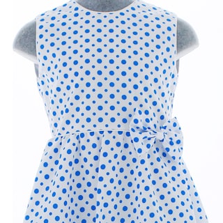 Foto 4 | Vestido Para Niña Chicos Olé 3006 Blanco Con Puntos Azules