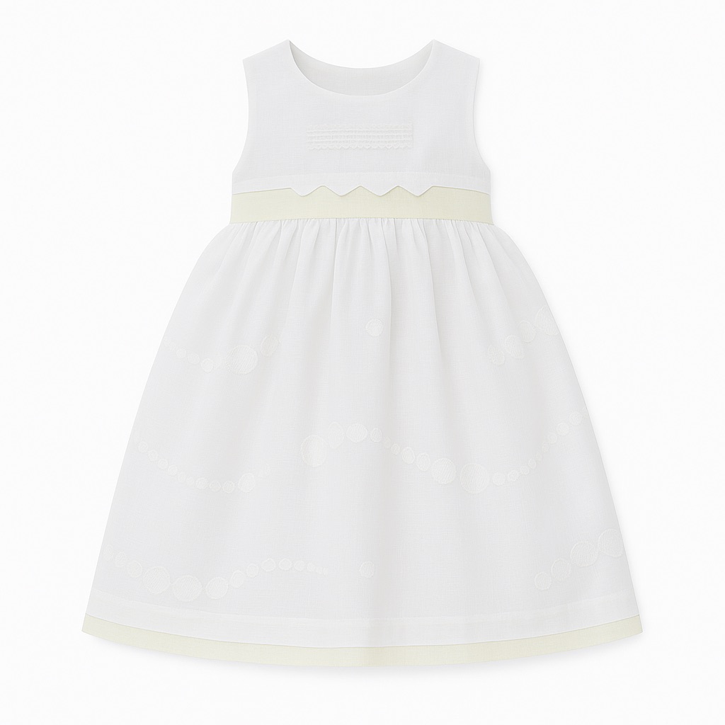 Foto 2 pulgar | Vestido Para Niña Chicos Olé 2944 Blanco Sin Mangas