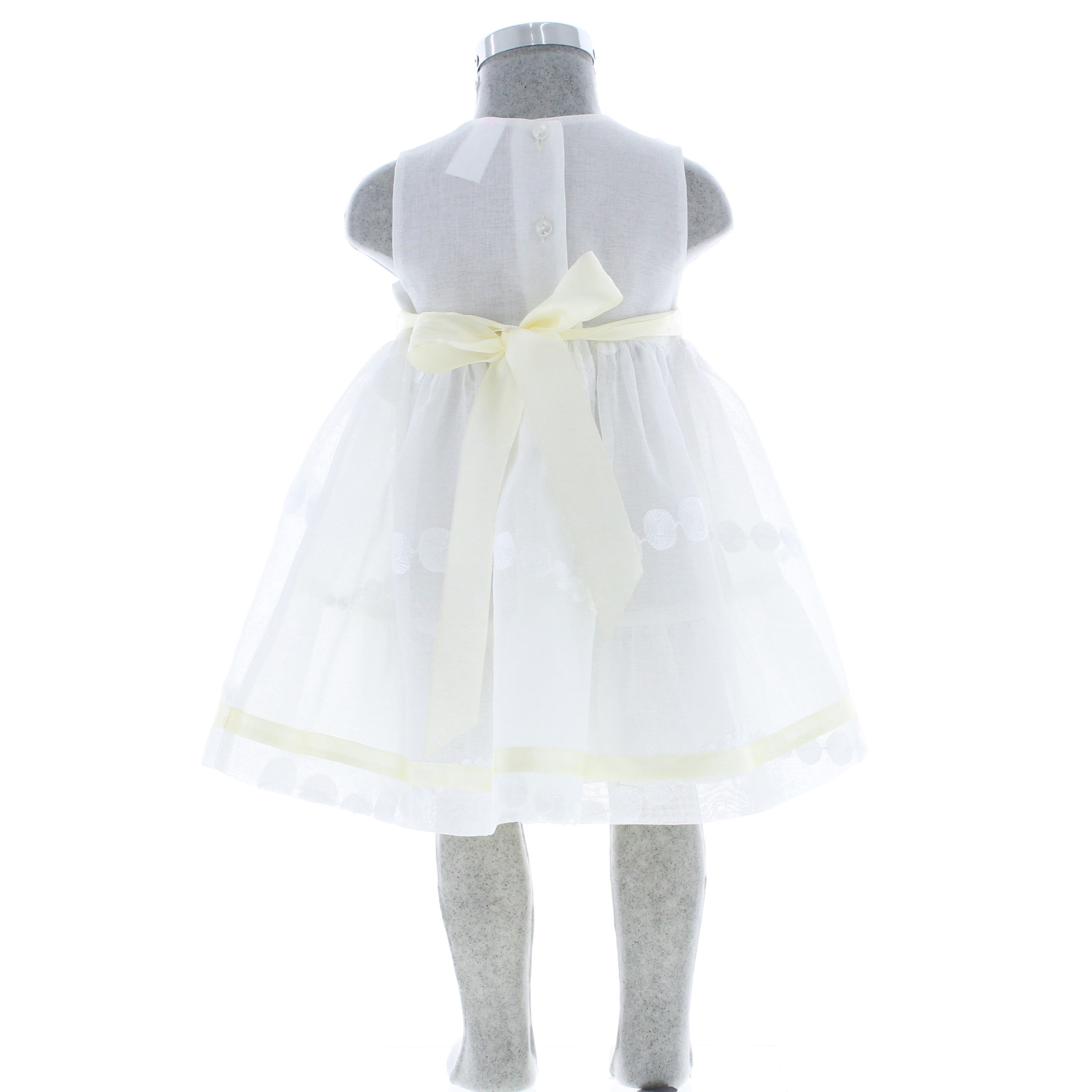 Foto 4 pulgar | Vestido Para Niña Chicos Olé 2944 Blanco Sin Mangas