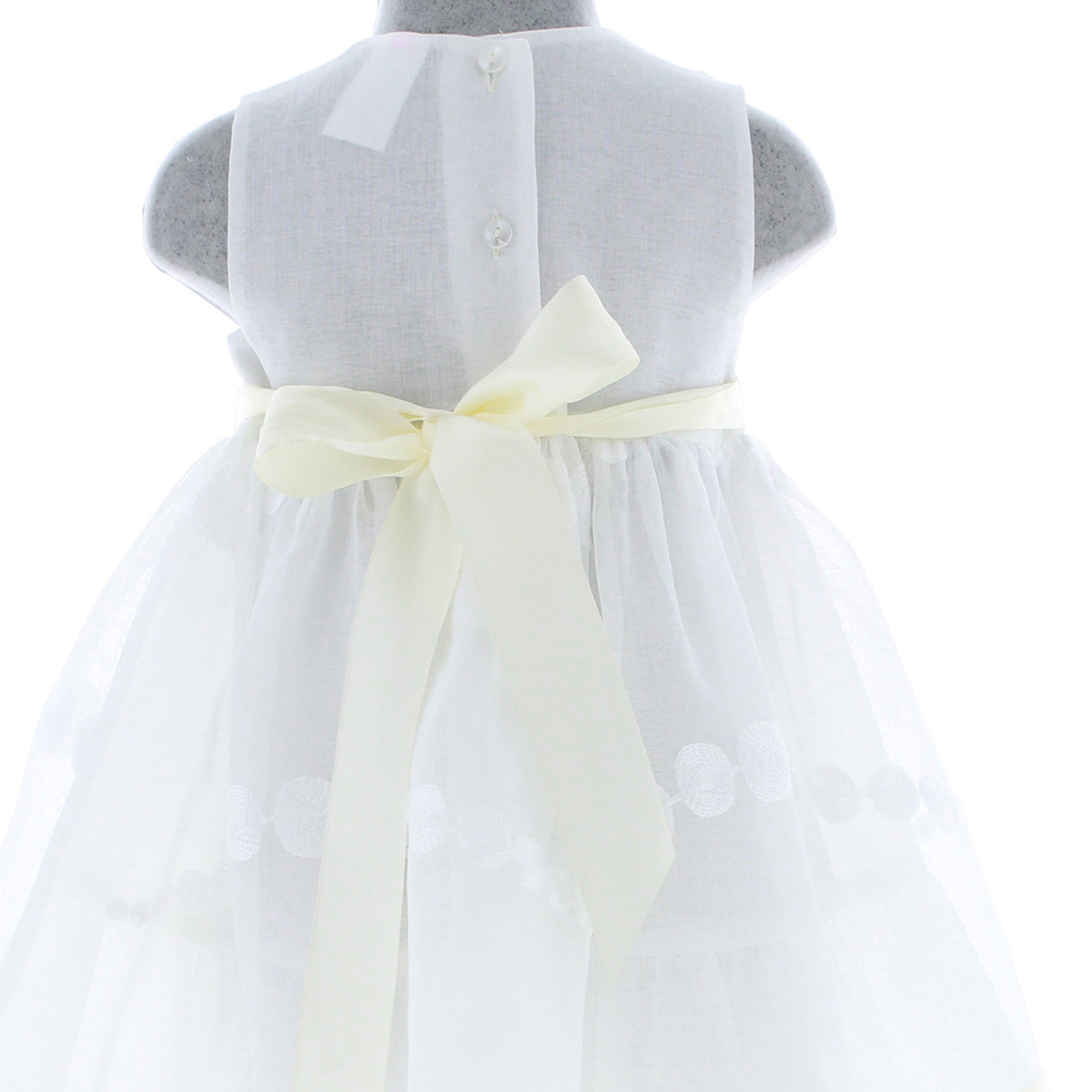 Foto 6 pulgar | Vestido Para Niña Chicos Olé 2944 Blanco Sin Mangas