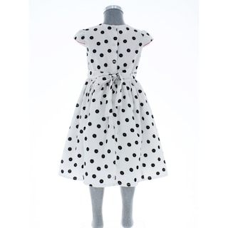 Foto 3 | Vestido Para Niña Chicos Olé 2965 Blanco Con Puntos Negros Elegant