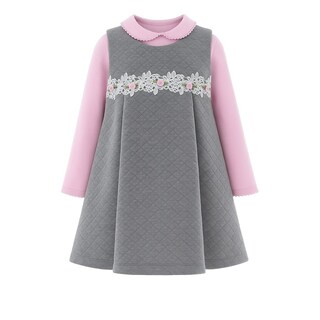 Foto 1 | Vestido Para Niña Chicos Olé 3228 Gris Manga Larga