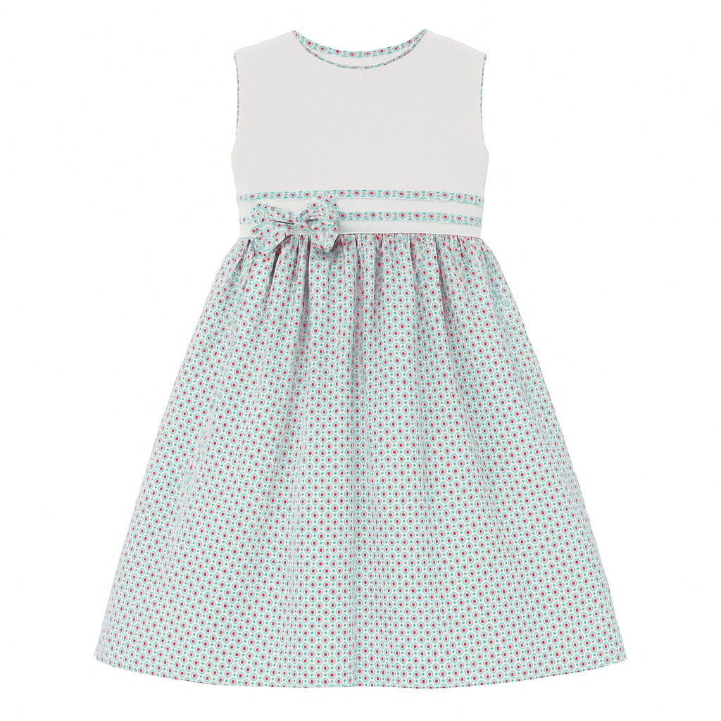Foto 2 pulgar | Vestido Para Niña Chicos Olé 3061 Blanco Con Flores