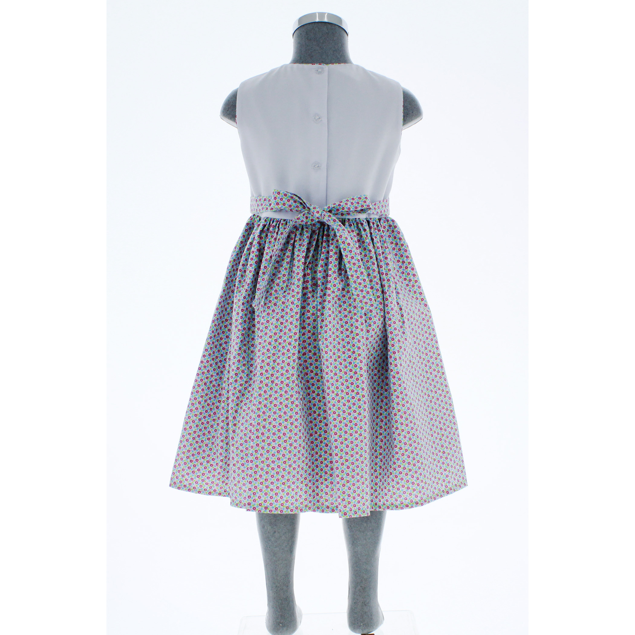 Foto 3 pulgar | Vestido Para Niña Chicos Olé 3061 Blanco Con Flores