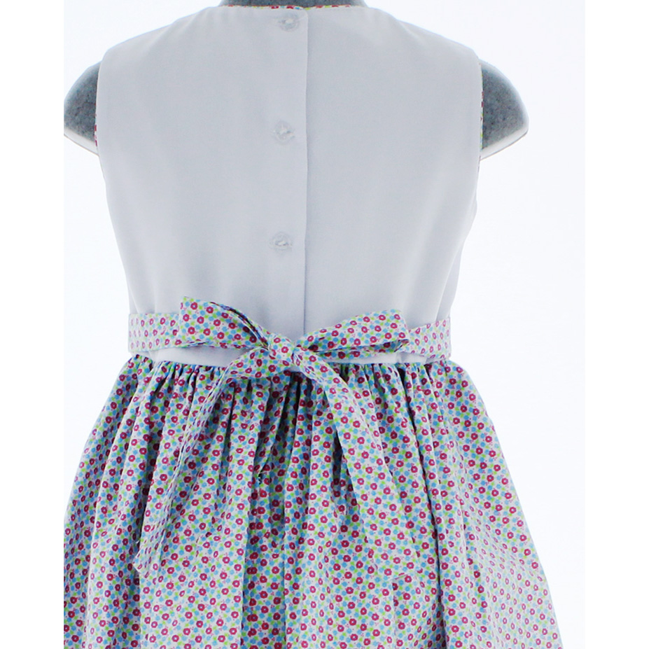 Foto 5 pulgar | Vestido Para Niña Chicos Olé 3061 Blanco Con Flores