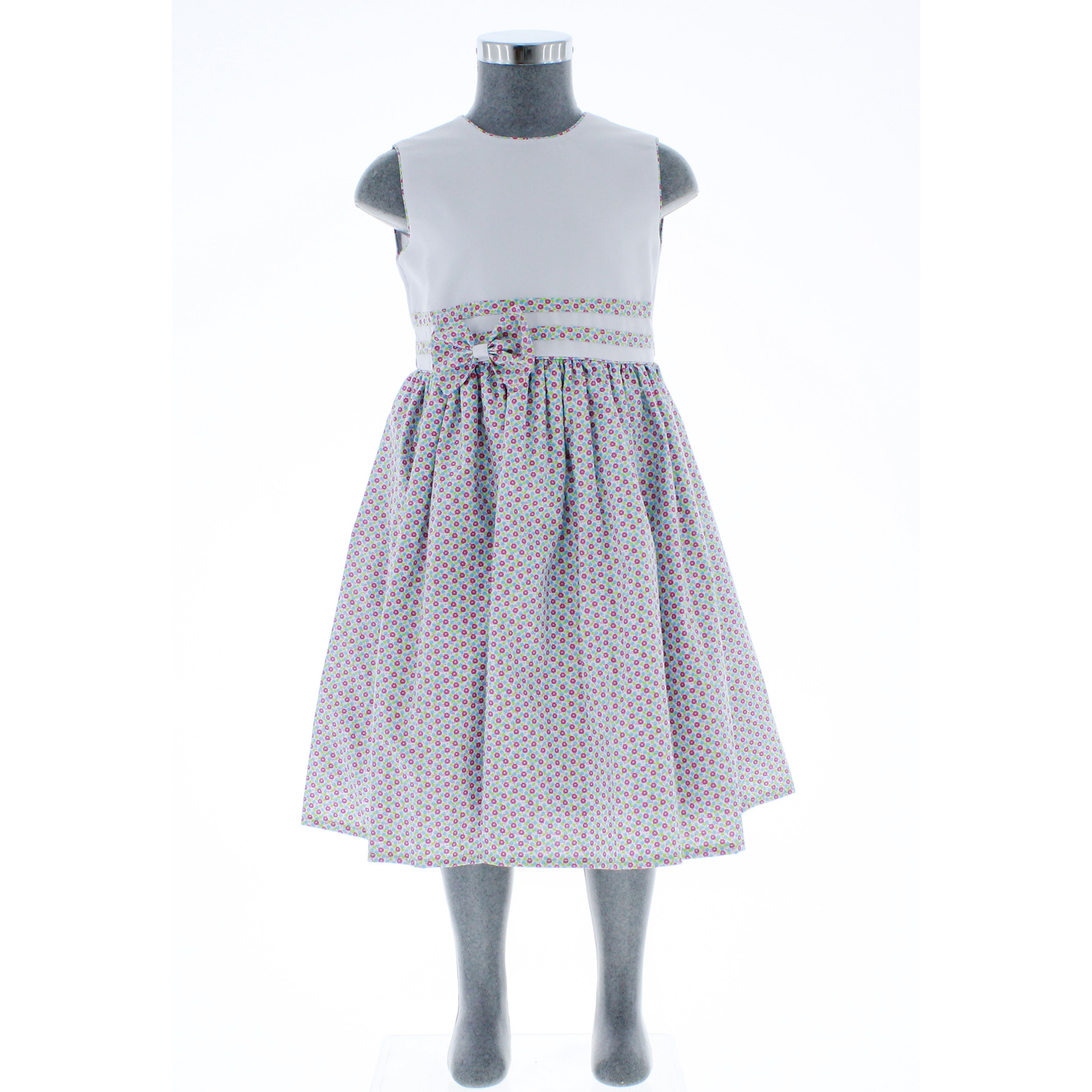 Foto 6 pulgar | Vestido Para Niña Chicos Olé 3061 Blanco Con Flores