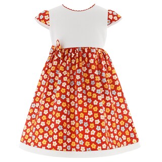 Foto 1 | Vestido Para Niña Chicos Olé 3007 Rojo Con Flores