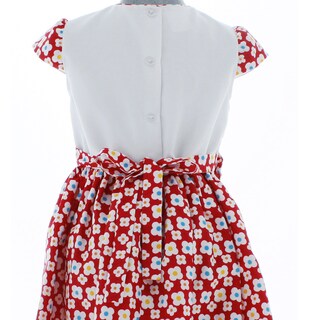 Foto 5 | Vestido Para Niña Chicos Olé 3007 Rojo Con Flores