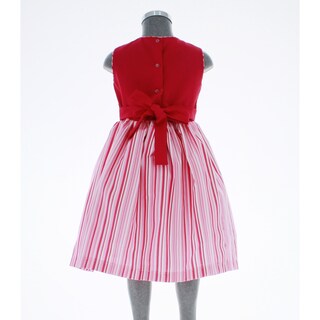 Foto 4 | Vestido Para Niña Chicos Olé 3535 Rojo De Rayas