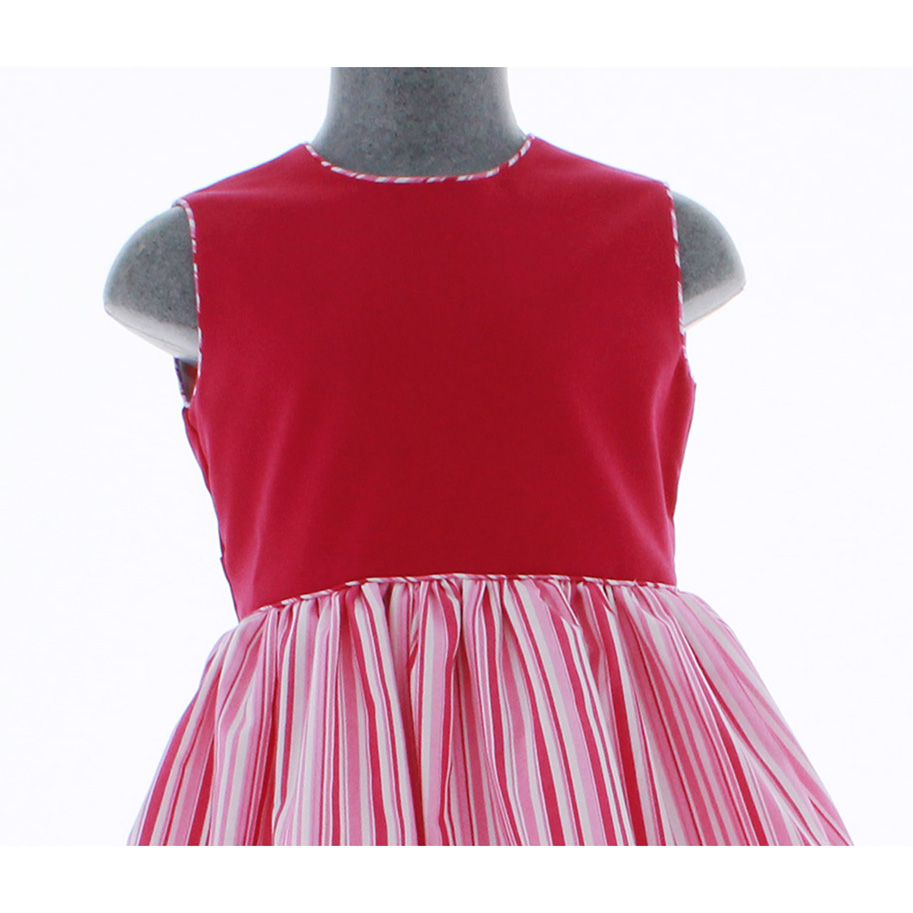 Foto 6 pulgar | Vestido Para Niña Chicos Olé 3535 Rojo De Rayas
