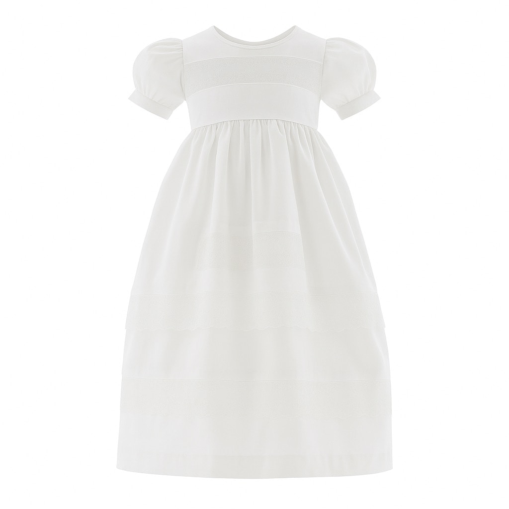 Vestido Para Niña Chicos Olé 3277 Blanco Formal $849