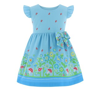 Foto 1 | Vestido Para Niña Chicos Olé 3539 Azul Con Flores