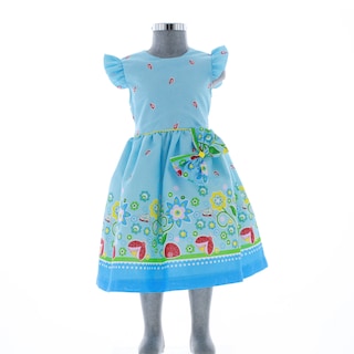 Foto 2 | Vestido Para Niña Chicos Olé 3539 Azul Con Flores