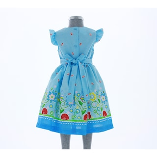Foto 4 | Vestido Para Niña Chicos Olé 3539 Azul Con Flores