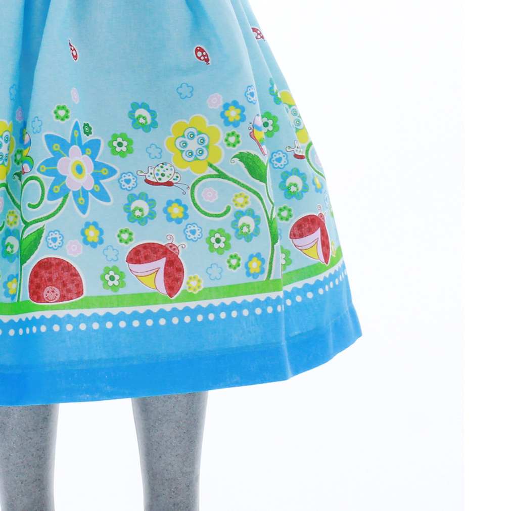 Foto 6 pulgar | Vestido Para Niña Chicos Olé 3539 Azul Con Flores