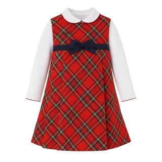 Foto 1 | Vestido Para Niña Chicos Olé 3269 Rojo De Cuadros