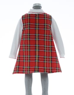 Foto 3 | Vestido Para Niña Chicos Olé 3269 Rojo De Cuadros
