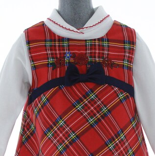 Foto 4 | Vestido Para Niña Chicos Olé 3269 Rojo De Cuadros