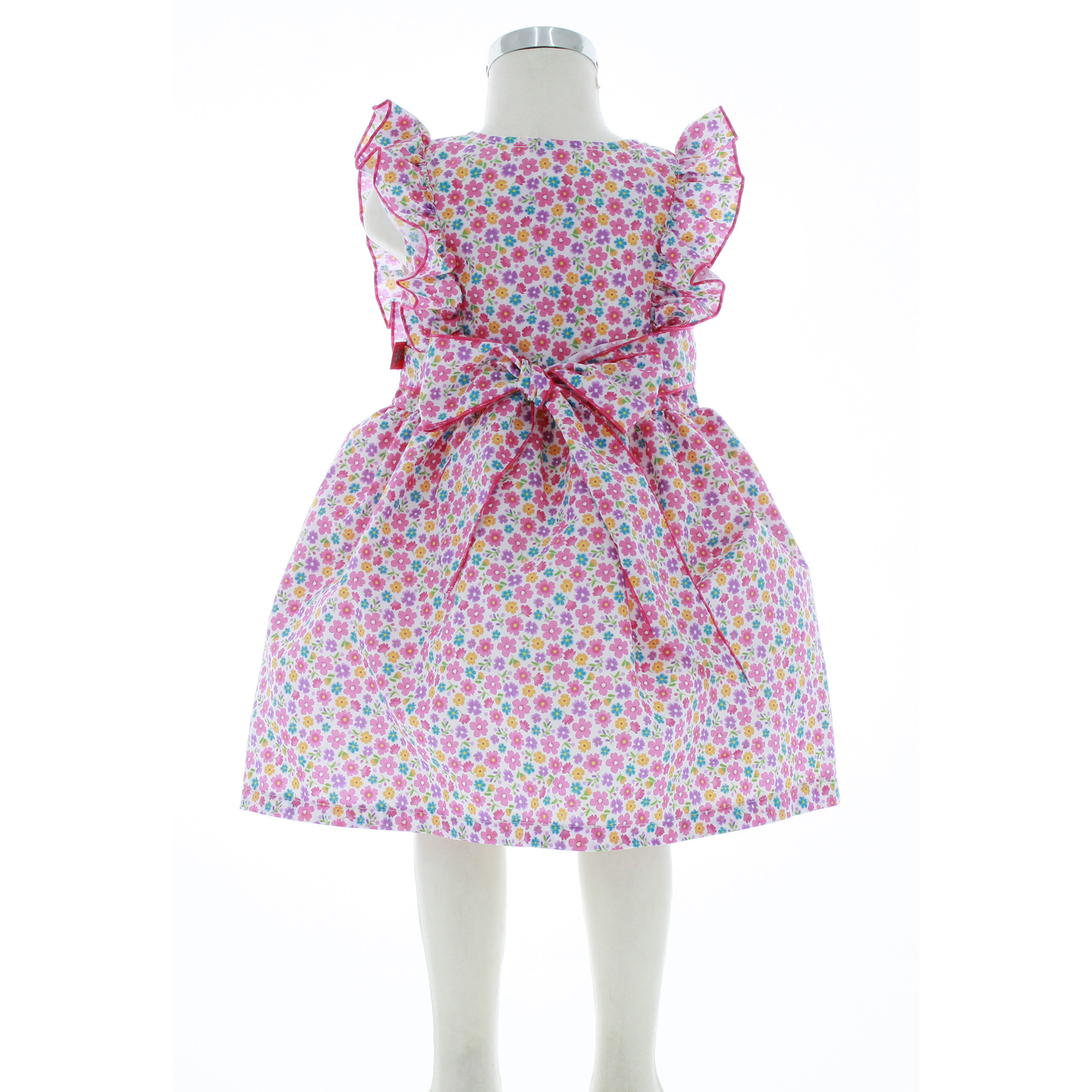 Foto 3 | Vestido Para Niña Chicos Olé 3426 Rosa Estampado De Flores