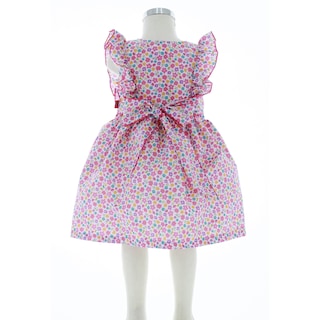 Foto 3 | Vestido Para Niña Chicos Olé 3426 Rosa Estampado De Flores