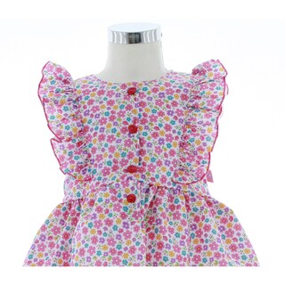 Foto 4 | Vestido Para Niña Chicos Olé 3426 Rosa Estampado De Flores