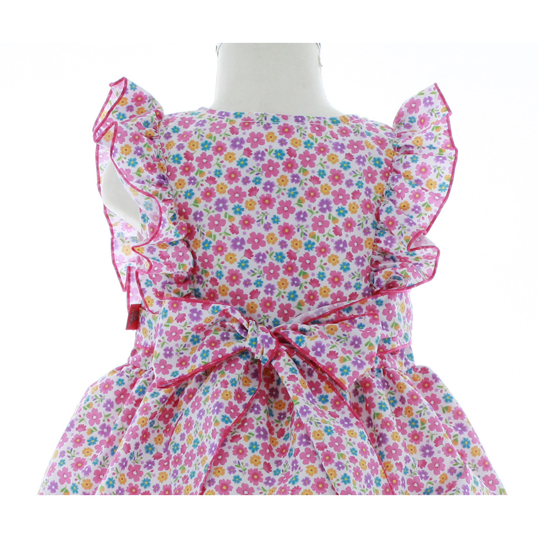 Foto 5 | Vestido Para Niña Chicos Olé 3426 Rosa Estampado De Flores
