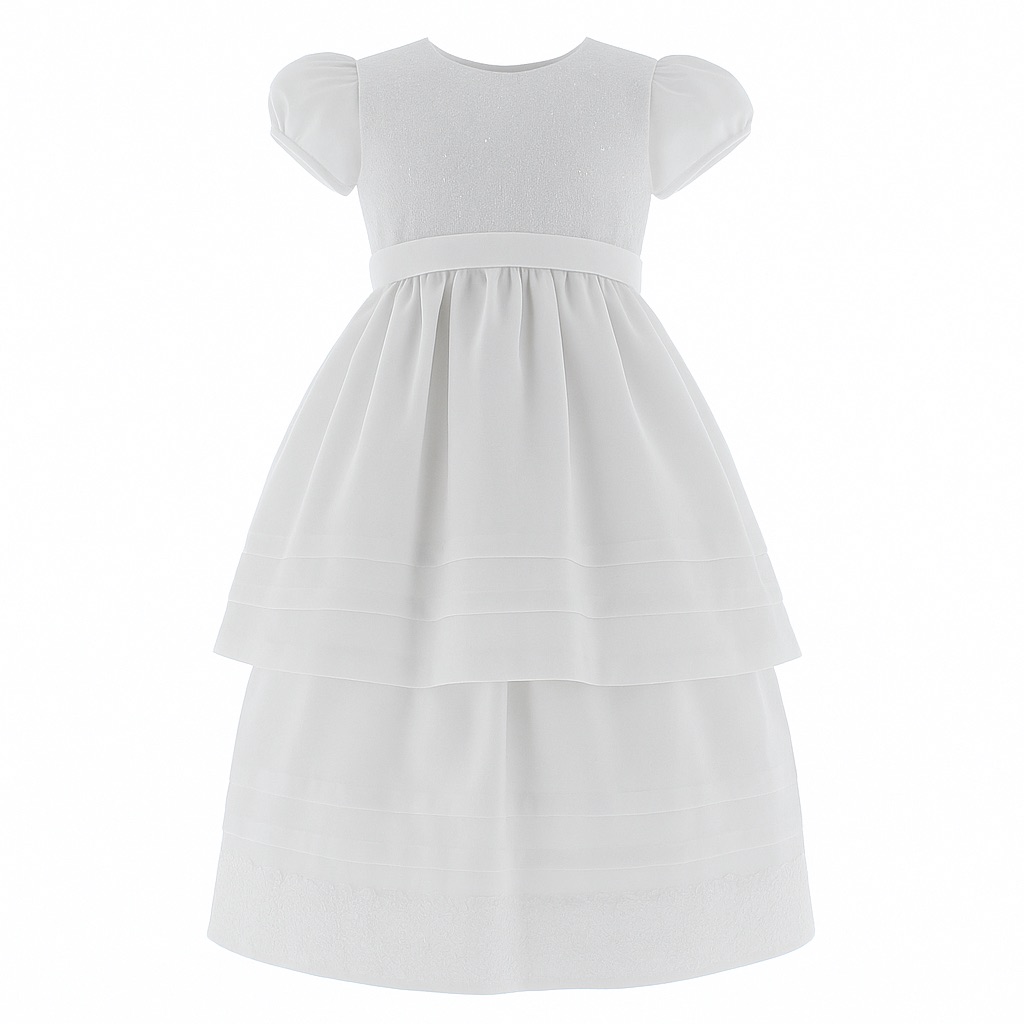 Foto 2 pulgar | Vestido Para Niña Chicos Olé 3276 Blanco Elegante