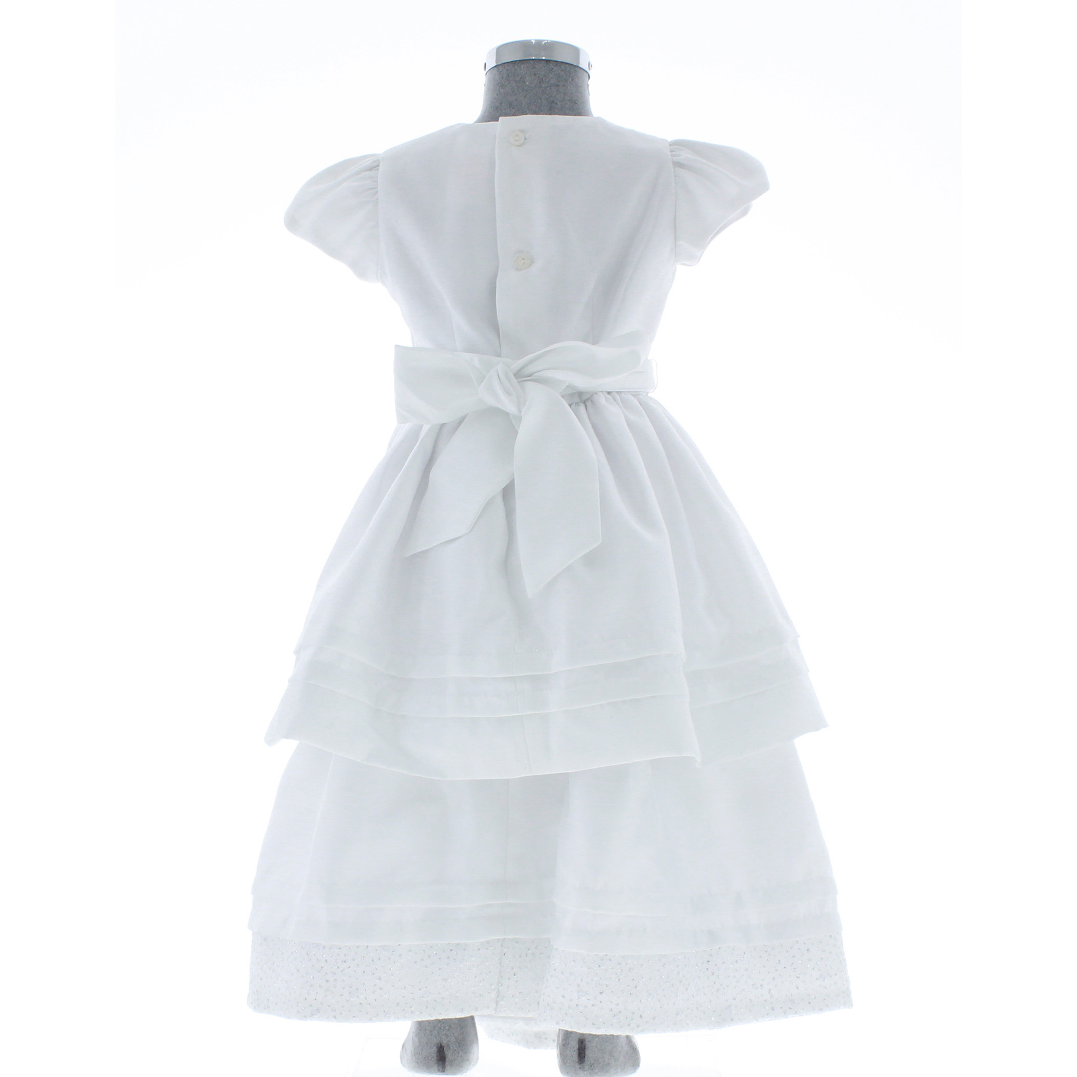 Foto 4 pulgar | Vestido Para Niña Chicos Olé 3276 Blanco Elegante