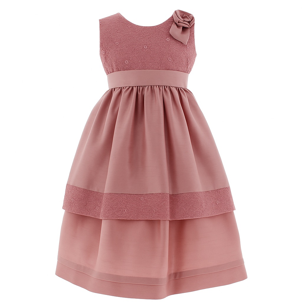 Foto 2 pulgar | Vestido Para Niña Chicos Olé 3275 Rosa Elegante