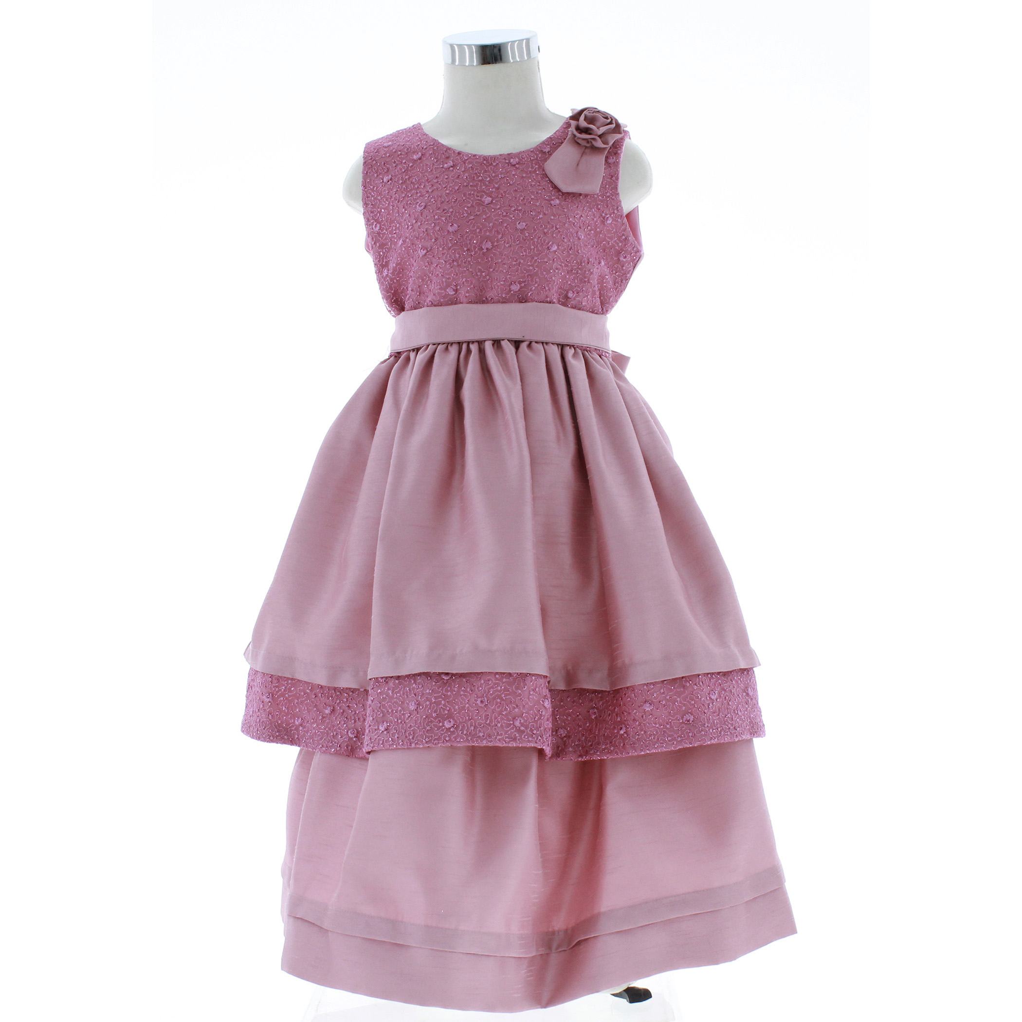 Foto 3 pulgar | Vestido Para Niña Chicos Olé 3275 Rosa Elegante