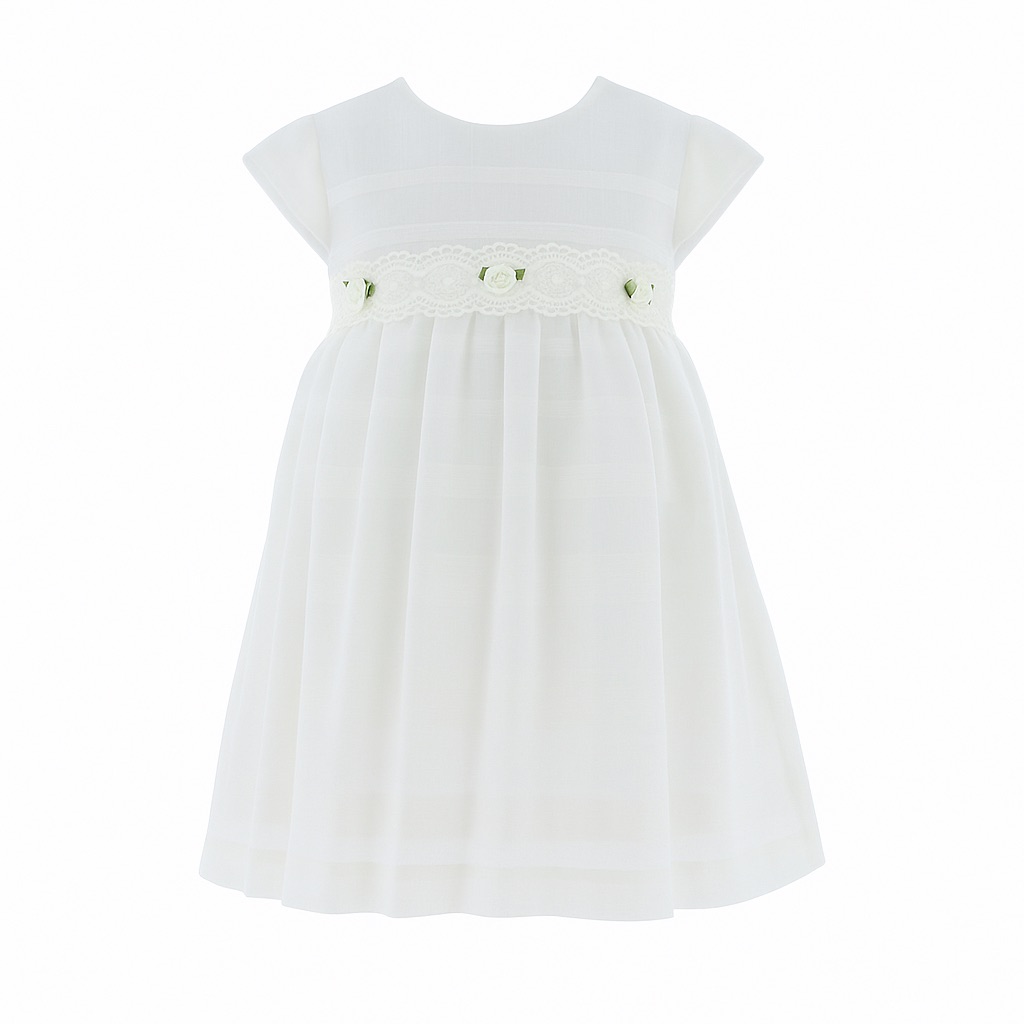 Vestido Para Niña Chicos Olé 3549 Blanco Formal