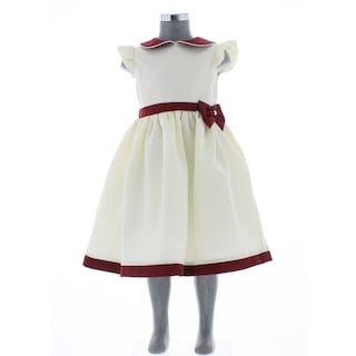 Foto 2 | Vestido Para Niña Chicos Olé 3403 Beige Con Moño Vino