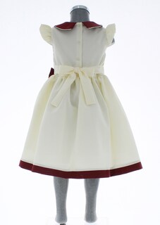 Foto 3 | Vestido Para Niña Chicos Olé 3403 Beige Con Moño Vino