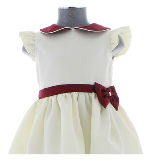 Foto 4 | Vestido Para Niña Chicos Olé 3403 Beige Con Moño Vino
