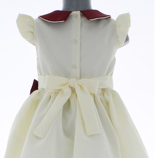 Foto 5 | Vestido Para Niña Chicos Olé 3403 Beige Con Moño Vino