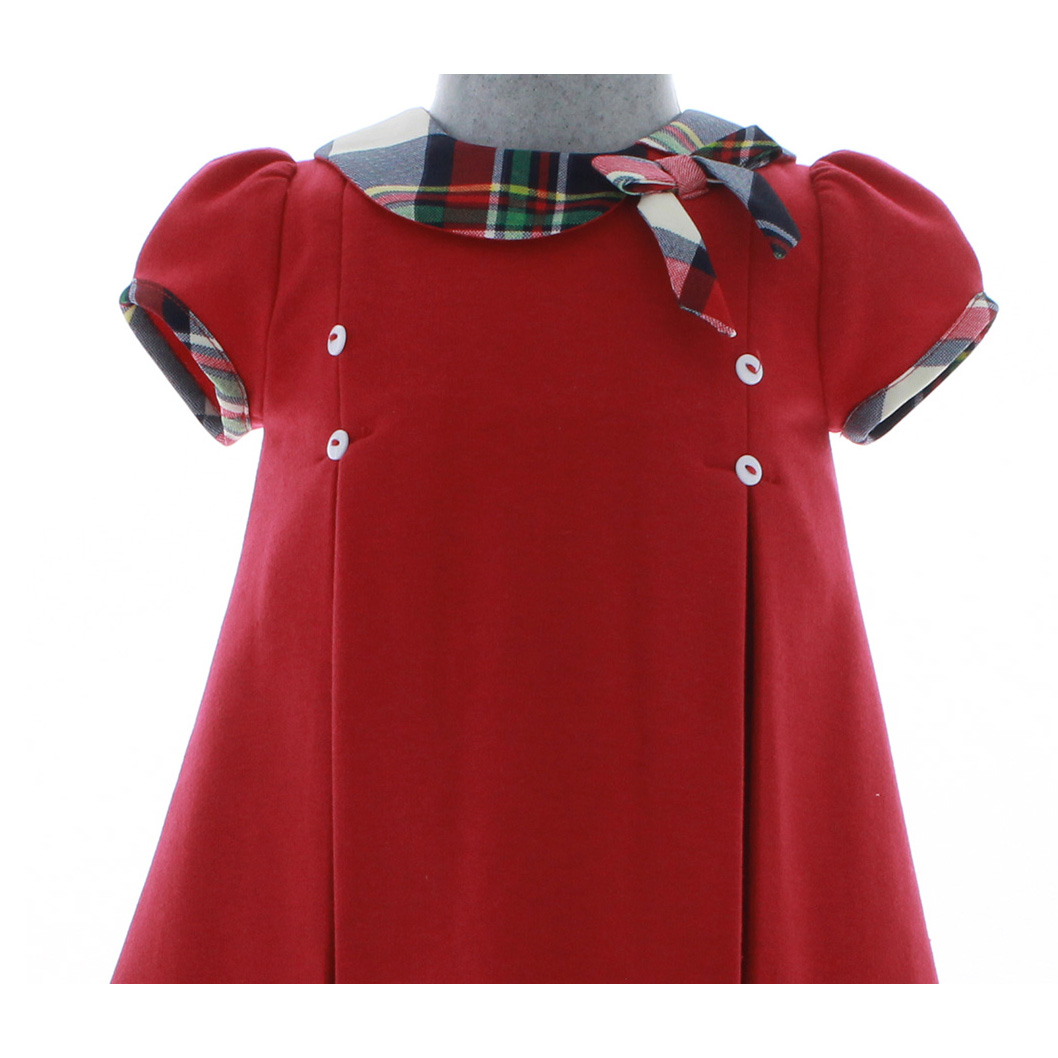Foto 5 pulgar | Vestido Para Niña Chicos Olé 3270 Rojo Con Moño