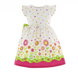 Foto 1 | Vestido Para Niña Chicos Olé 3361 Blanco Con Flores