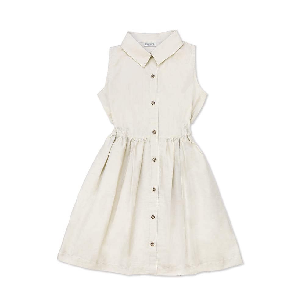 Foto 2 pulgar | Vestido Coqueta Para Niña En Algodón Poliéster Con Cuello Camisero