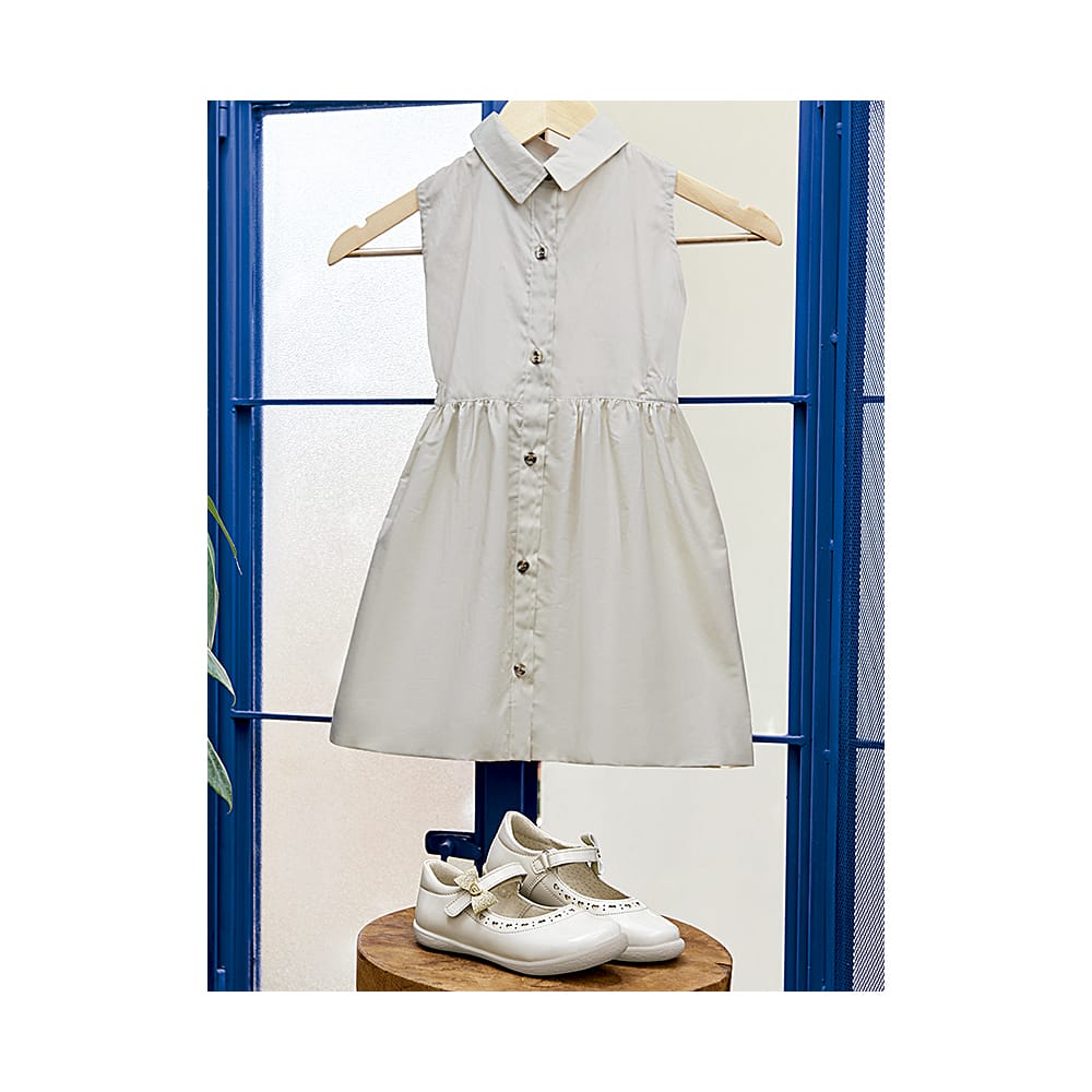 Foto 4 pulgar | Vestido Coqueta Para Niña En Algodón Poliéster Con Cuello Camisero