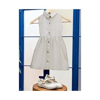 Foto 3 | Vestido Coqueta Para Niña En Algodón Poliéster Con Cuello Camisero