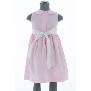 Foto 3 | Vestido Para Niña Chicos Olé 3432 Rosa Con Estampado De Corazones