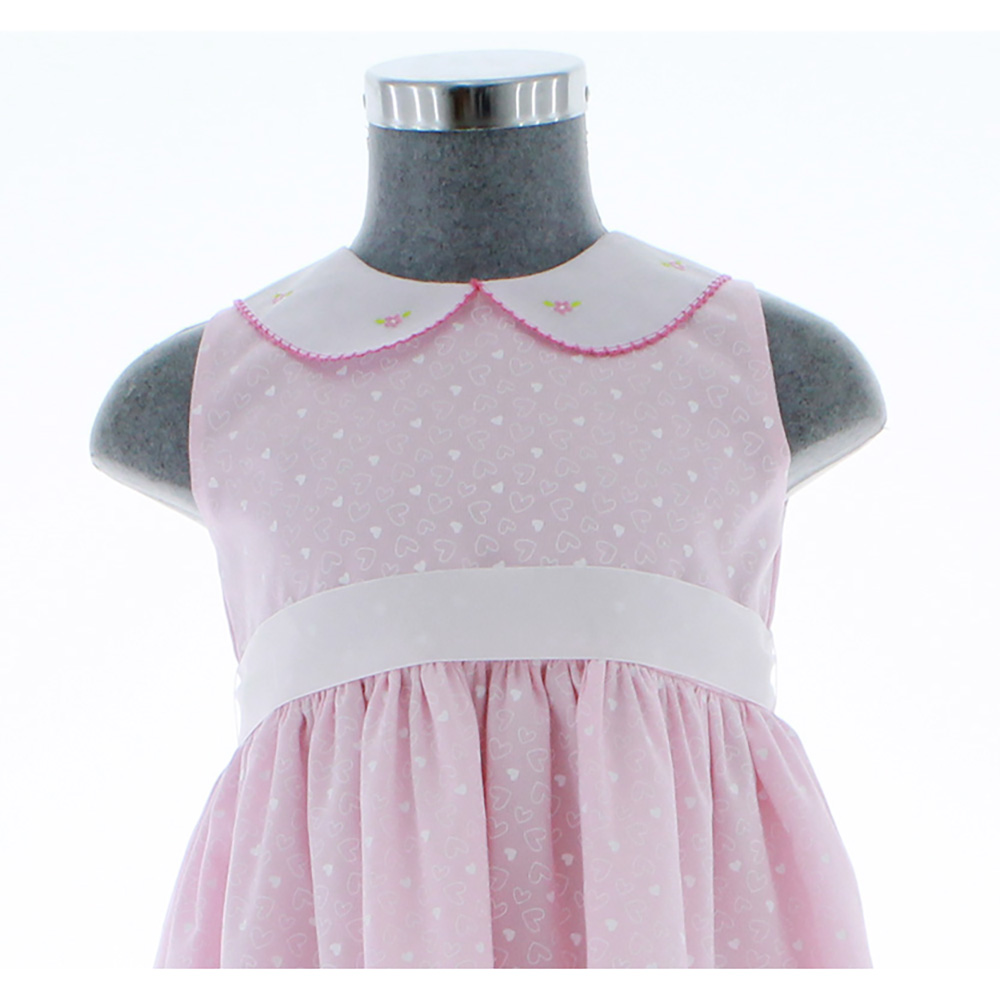 Foto 5 pulgar | Vestido Para Niña Chicos Olé 3432 Rosa Con Estampado De Corazones